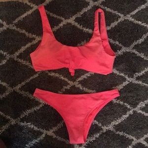 Zaful Pink Swim set